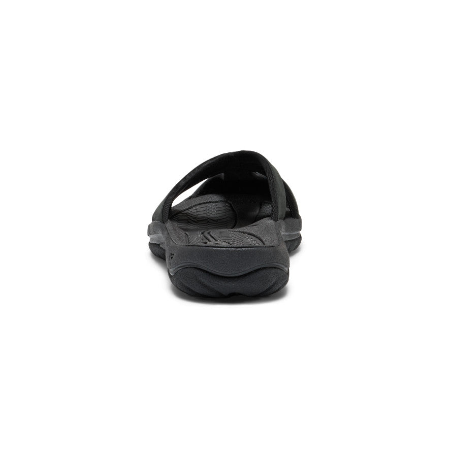 Women's Bali Leather Slide Sandal Black/Black - Image 5