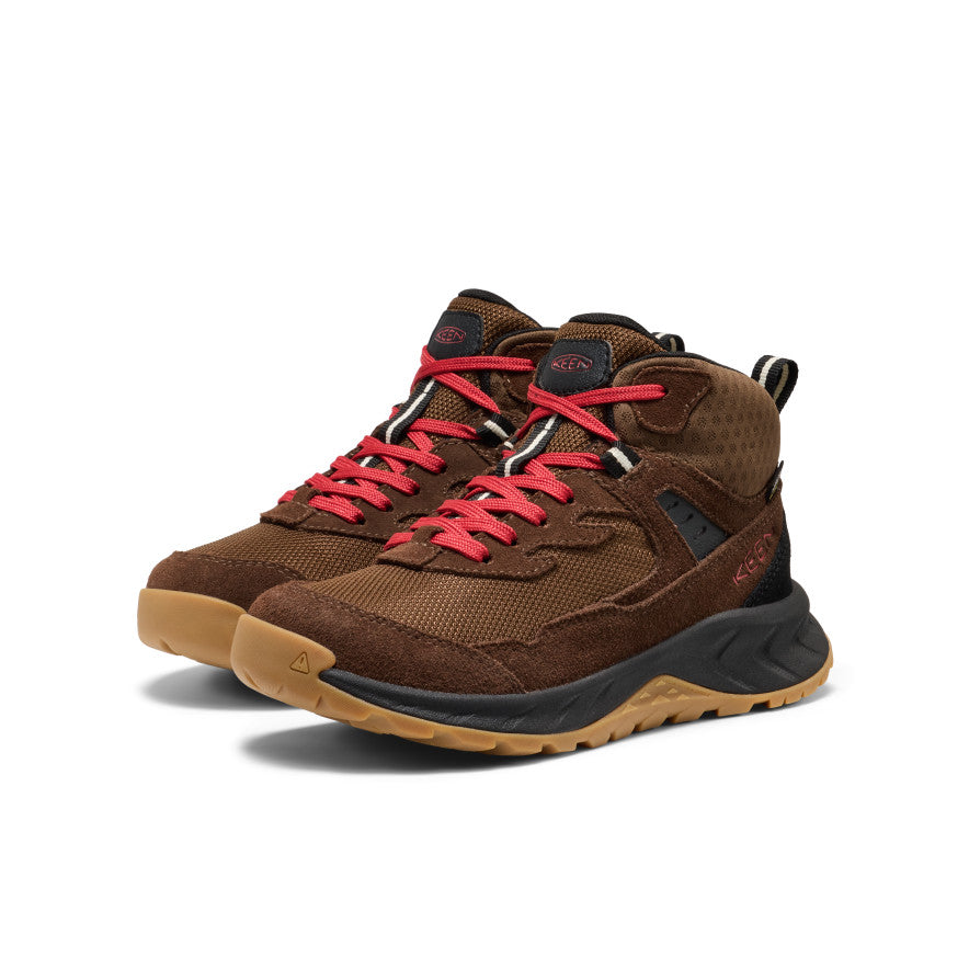 Big Kids' Hightrail Waterproof Hiking Boot Dark Earth/Garnet - Image 2