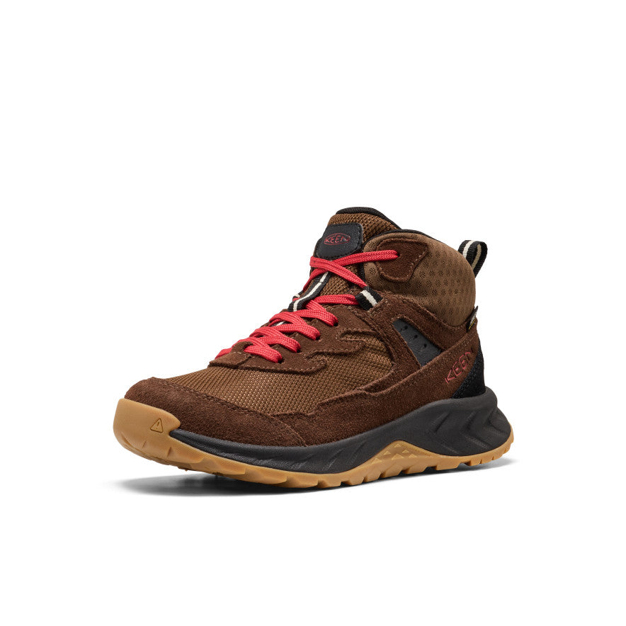 Big Kids' Hightrail Waterproof Hiking Boot Dark Earth/Garnet - Image 3