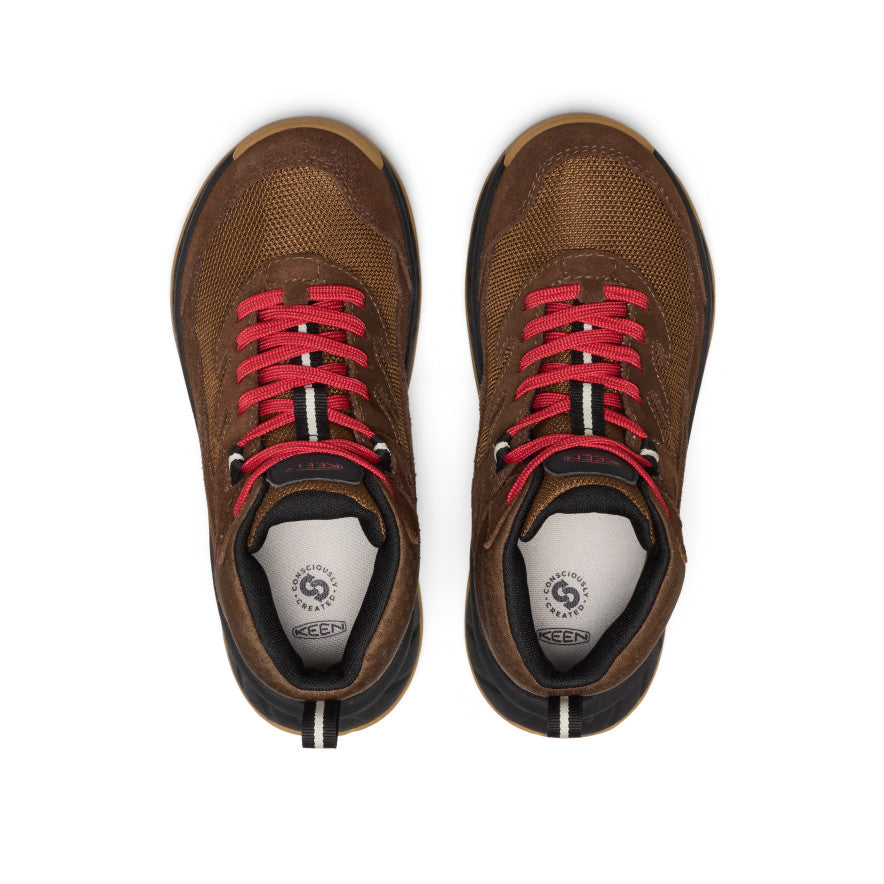 Big Kids' Hightrail Waterproof Hiking Boot Dark Earth/Garnet - Image 4