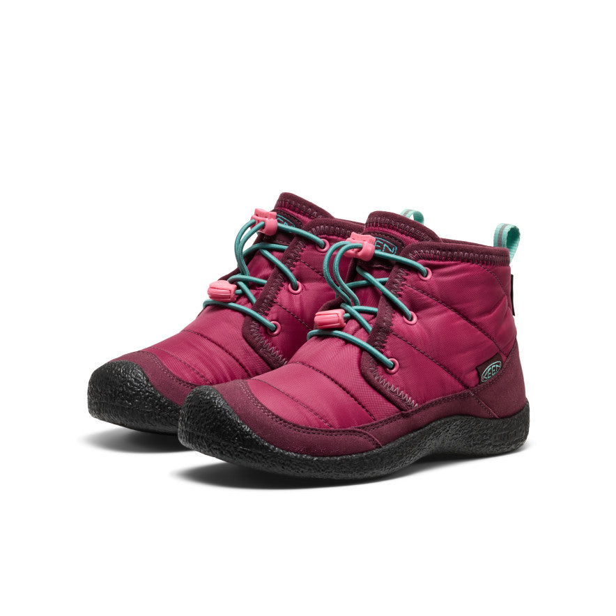 Big Kids' Howser II Waterproof Chukka Beaujolais/Pool Blue - Image 2
