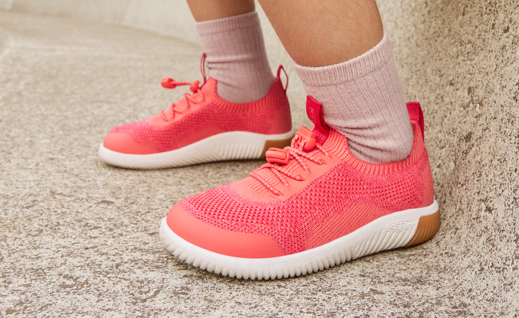 Big Kids' KNX Knit Sneaker Iguana/Evening Primrose - Image 7