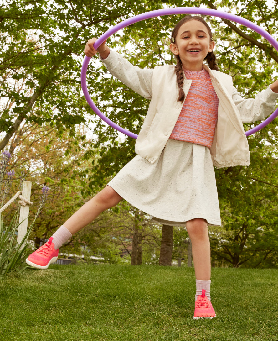 Big Kids' KNX Knit Sneaker Dubarry/Star White - Image 8