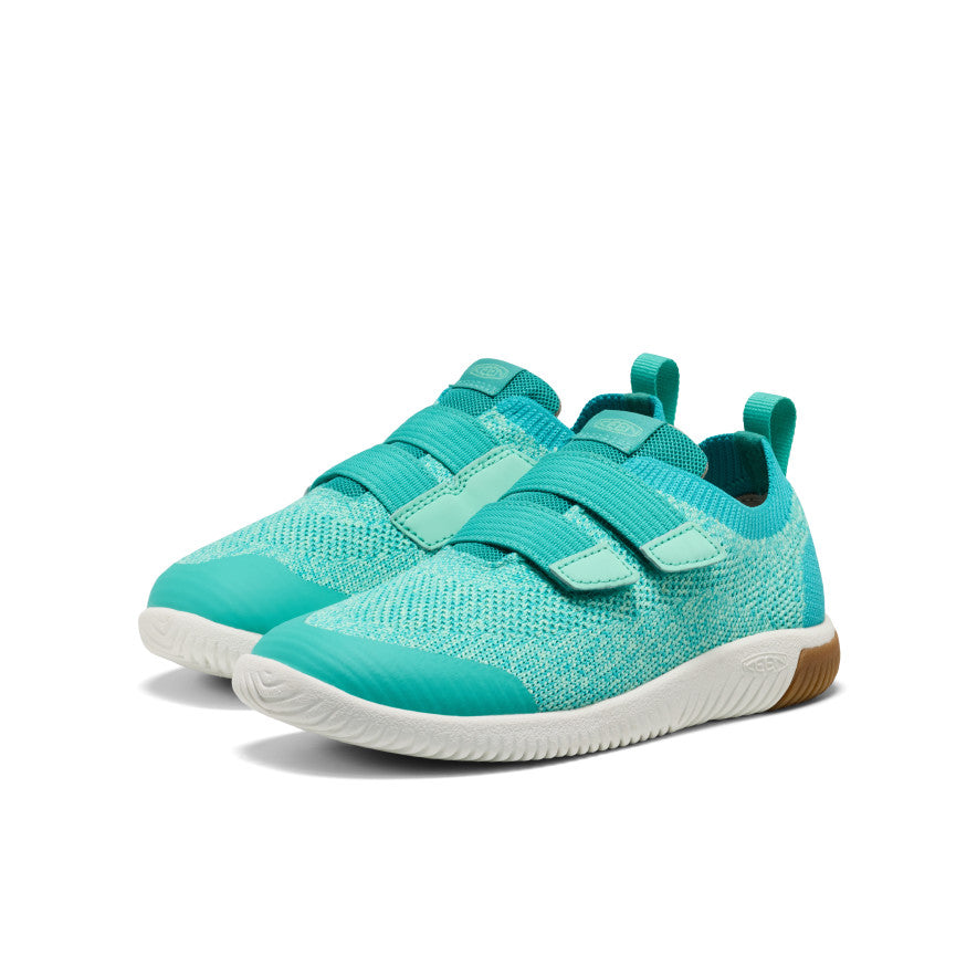 Big Kids' KNX Knit Double Strap Bright Aqua/Cabbage - Image 2
