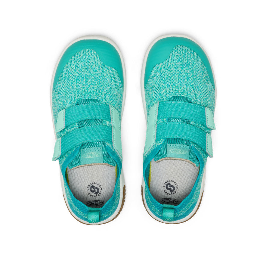 Big Kids' KNX Knit Double Strap Bright Aqua/Cabbage - Image 4
