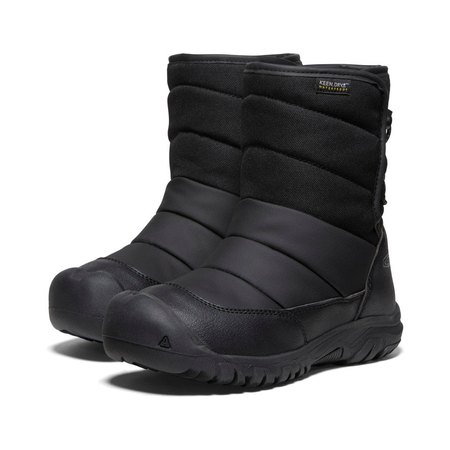 Big Kids' Puffrider Waterproof Winter Boot Black/Steel Grey - Image 2