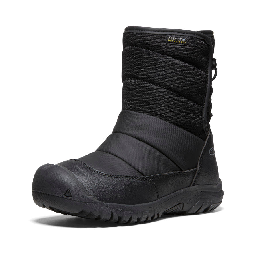 Big Kids' Puffrider Waterproof Winter Boot Black/Steel Grey - Image 3